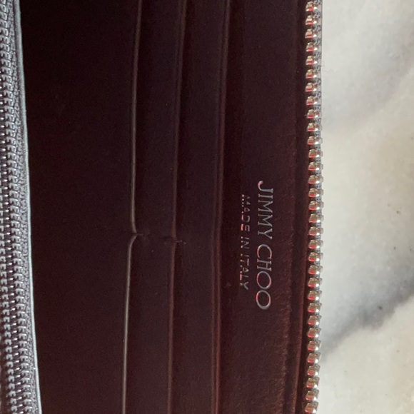 New Jimmy choo deerskin leather Filipa wallet with crystals - Picture 3 of 4